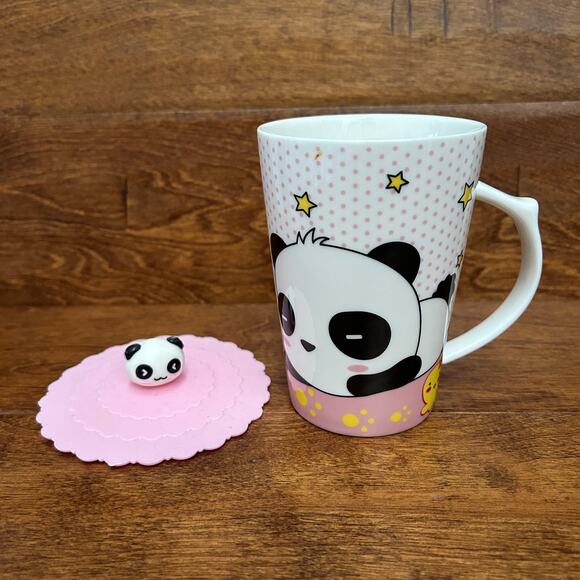 I LOVE PANDA Ceramic Mug with SilIcone Top - Picture 4 of 4